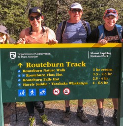Group at Routeburn track, Otago New Zealand