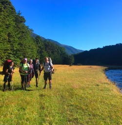 The team getting right into back country New Zealand