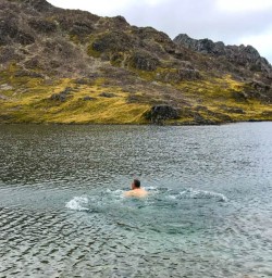 Guest swimming Lake Angelus