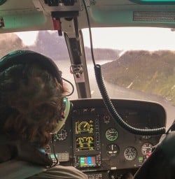 Helicopter tour at Fiordland, New Zealand