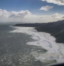 View from helicopter at Fiordland, New Zealand