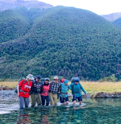 River crossing Nelson Lakes National Park