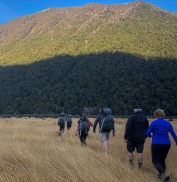 Walking at Nelson Lakes National Park, Tasman New Zealand