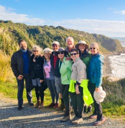 9. Group photo at Cape Foulwind