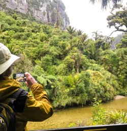 9. Guest taking photo Pororari River Track