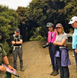 9. Guide and guests on Mou Waho Island