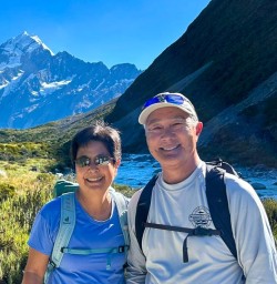 Couple hiking Aoraki Mount Cook National Park 10FEB25