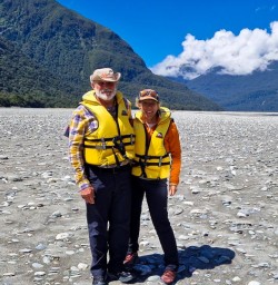 Couple on the Haast River 20JAN25