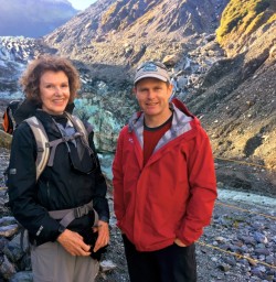 Hiker and Guide at Fox Glacier