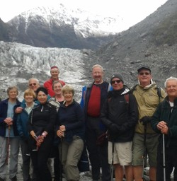 Hiking to the terminal face of Fox Glacier