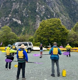 Group kayaking Milford Sound PS27OCT25
