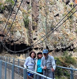 Guests exploring Karangahake Gorge 210125 7
