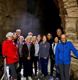 Guests exploring Waitomo Caves 210125
