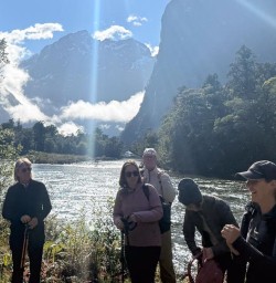 Guests hiking Milford Track GW09NOV25