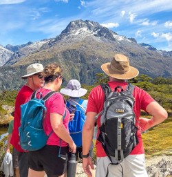 Guests hiking Routeburn Track 200125