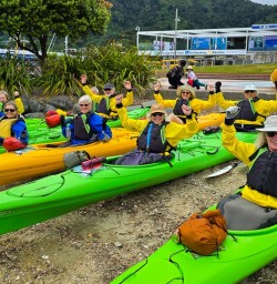 Guests kayaking in Queen Charlotte Sound 060125 2