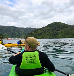 Guests kayaking in Queen Charlotte Sound 060125 3