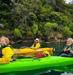 Guests kayaking in Queen Charlotte Sound 060125 4