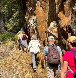 Guests walking Karangahake Gorge 210125
