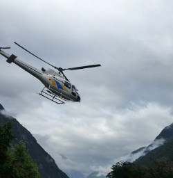 Helicopter from Milford Sound to Martins Bay