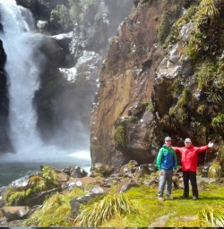 Hikers at Hidden Falls