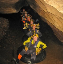 Rafting within the Nile River Cave
