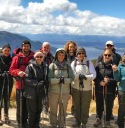 Happy guests at Luxmore Hut