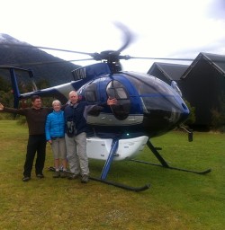 Hikers see Martins Bay in style