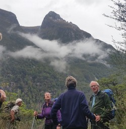 Milford Track mountains in mist