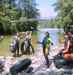 Rafting Group at the Nile River Bridge