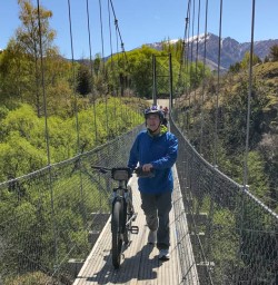 Pure South Arrowtown bike swing bridge crossing