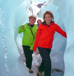 Hikers in Ice Cave