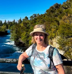 Woman in Huka Falls 280125