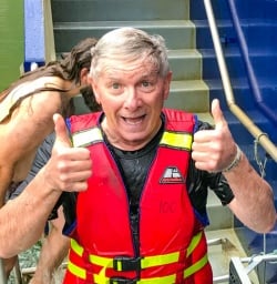 Guest after Milford Sound swim