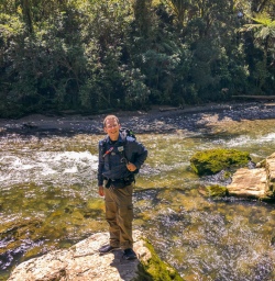 Guest at Pororari river, Paparoa National Park West Coast New Zealand
