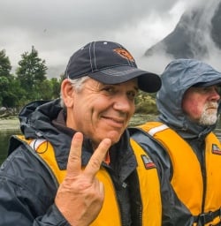 Boat tour at Arthur river, Fiordland New Zealand