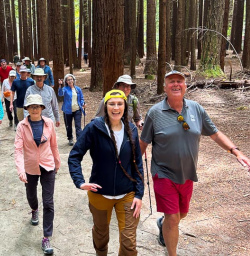 140125 Guests walking in Redwoods forest