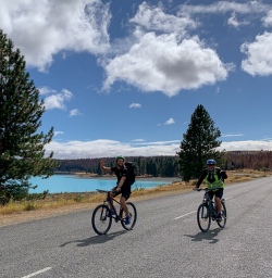 Biking tour at Lake Pukaki, Canterbury New Zealand