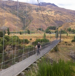 Biking the Arrow river Bridges Ride, Otago New Zealand