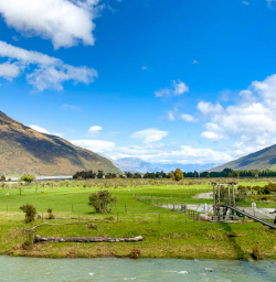 Wide landscapes bridge crossing