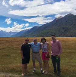 Group at Eglinton Valley, Fiordland New Zealand
