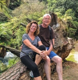 Couple at Te Waihou Walkway, Waikato New Zealand
