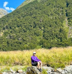 Guests hiking in Mount Aspiring National Park 130124 5