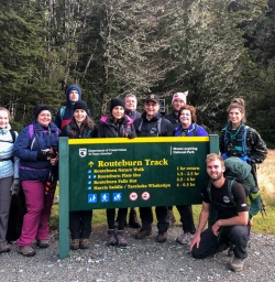 Group at Routeburn track, Otago New Zealand