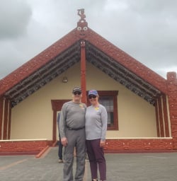 2.5 Guest couple outside Marae