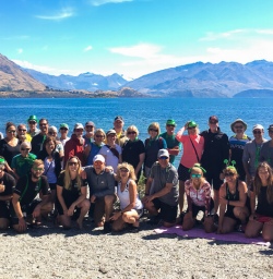 Group at Lake Wanaka, Otago New Zealand