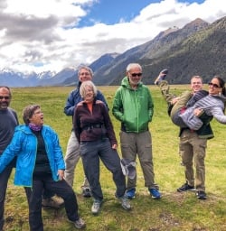 Group at Eglinton Valley, Fiordland New Zealand