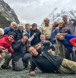 Posing near Homer Tunnel