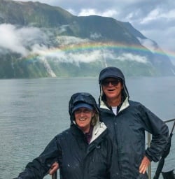 Rainbow from Milford Sound boat