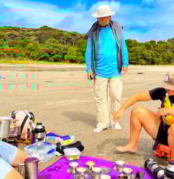 1. Coffee on the beach Cathedral Cove